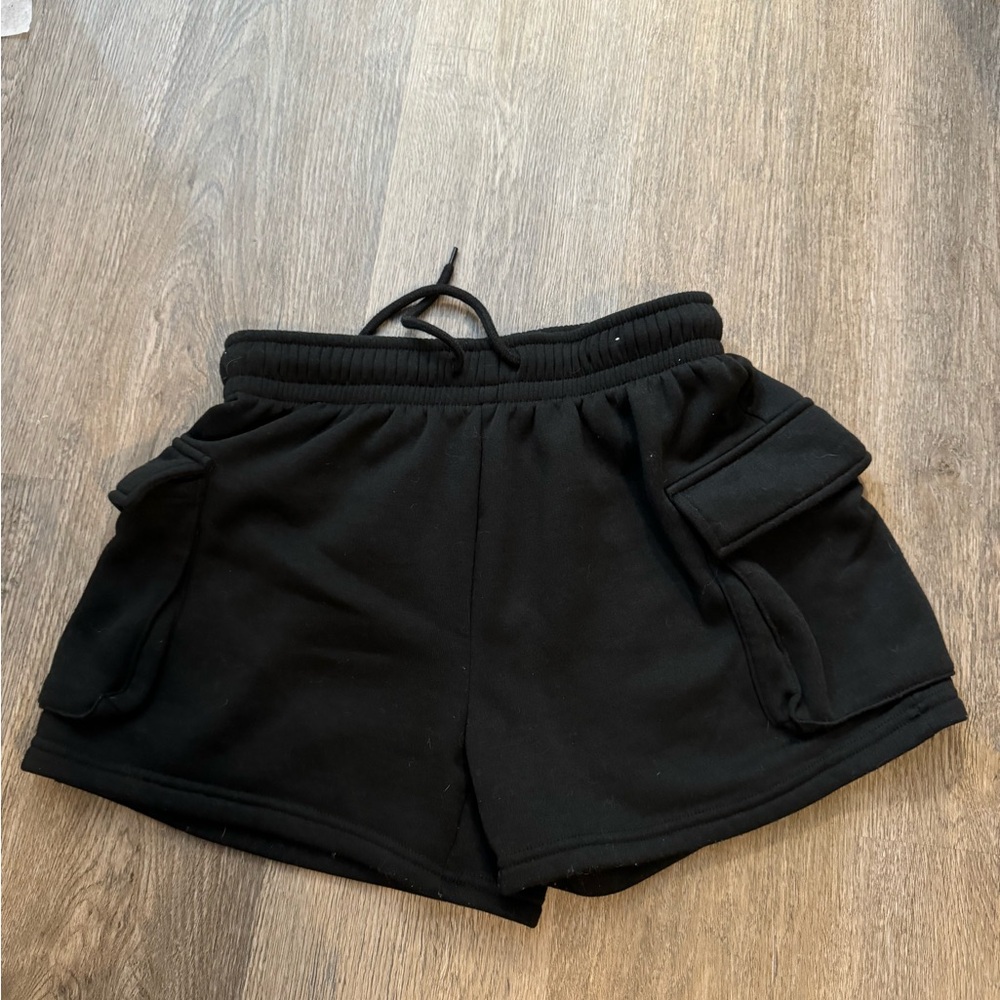 Black Cargo Shorts, Worn Twice